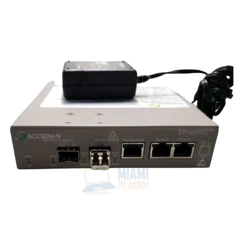 ACCEDIAN NETWORKS AEN-1000-GE EtherNID P/N 501-015-17 w/ Power Adapter