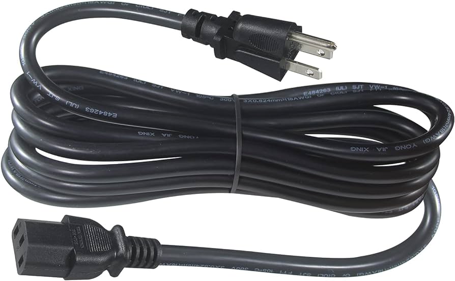 25 x Black Computer Monitor TV Replacement Power Cord 6 ft