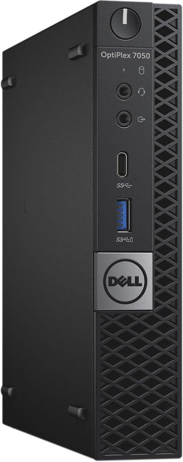 Dell 5070 Tiny Desktop | i5 7th Gen | 8GB DDR4 RAM | 256GB SSD Solid State 19" Wide Dell Monitor with Stand (Renewed)