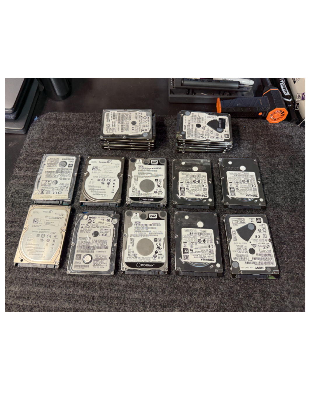 20 x 500 GB Gigabyte 2.5" Hard Drive Tested , Wiped mixed brands