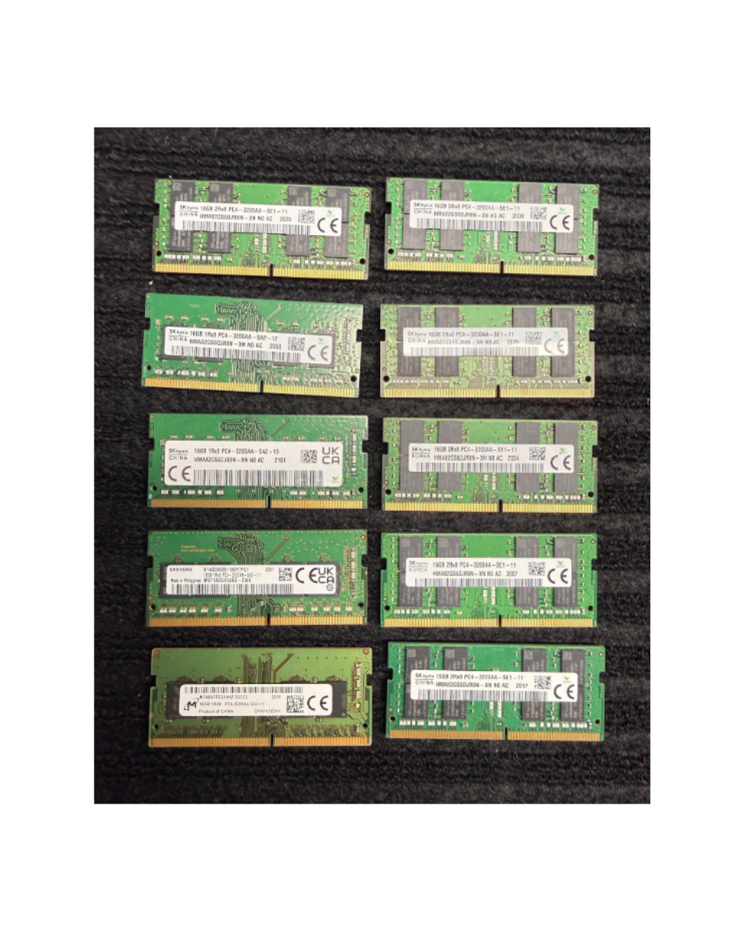 16 gb DDR4 SO DIMM for Laptop and Micro PC Mixed Brands and Speeds Tested