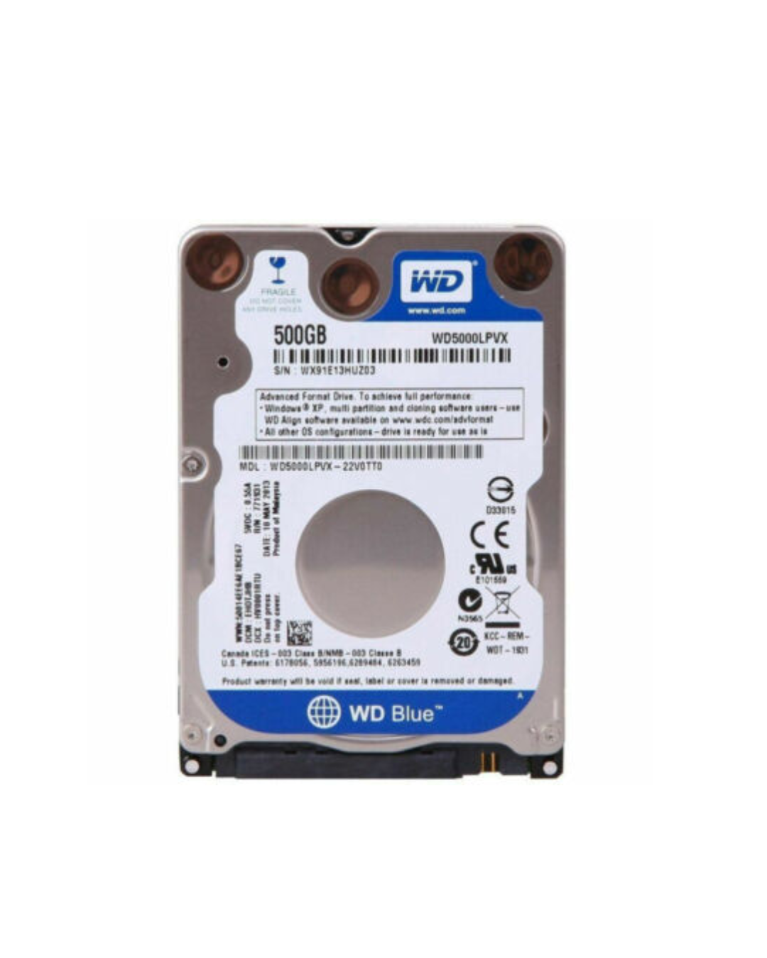 500 GB Gigabyte 2.5" Hard Drive Tested , Wiped mixed brands