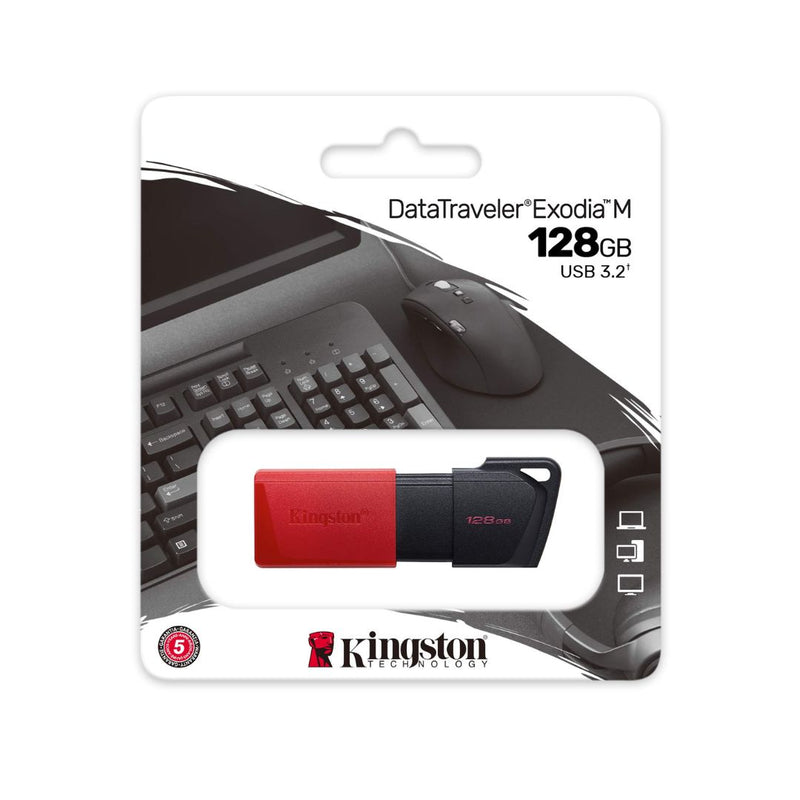 64GB-128GB-256GB Kingston DataTraveler Exodia M USB 3.2 Capless Flash Drive New