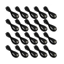 25 x Black Computer Monitor TV Replacement Power Cord 6 ft