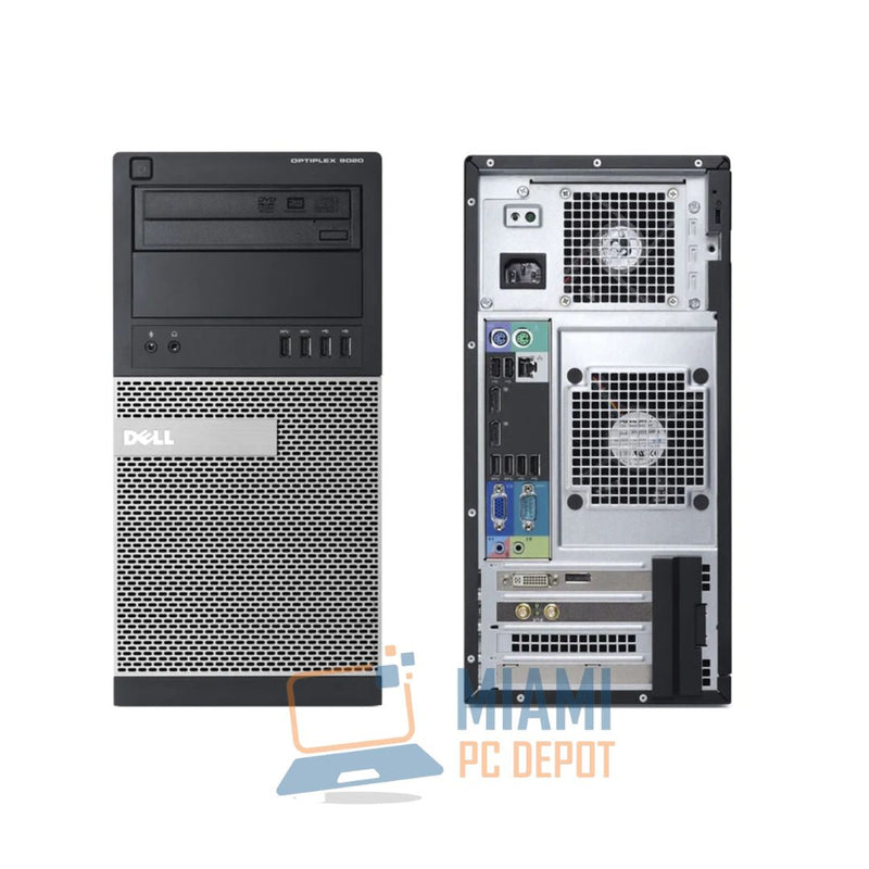 Dell 9010 Desktop PC, Intel Core i5-3470-3.2 GHz, 8GB Ram, 240GB SSD + DVD-RW Renewed