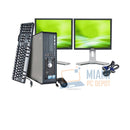 Computadora de escritorio Dell Optiplex 390 Intel Dual-Core 2.93GHz, 4GB RAM, 120GB SSD+ 500GB HDD, monitor LCD de 19 pulgadas x 2 renovado