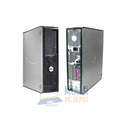 Computadora de escritorio Dell Optiplex 390 Intel Dual-Core 2.93GHz, 4GB RAM, 120GB SSD+ 500GB HDD, monitor LCD de 19 pulgadas x 2 renovado