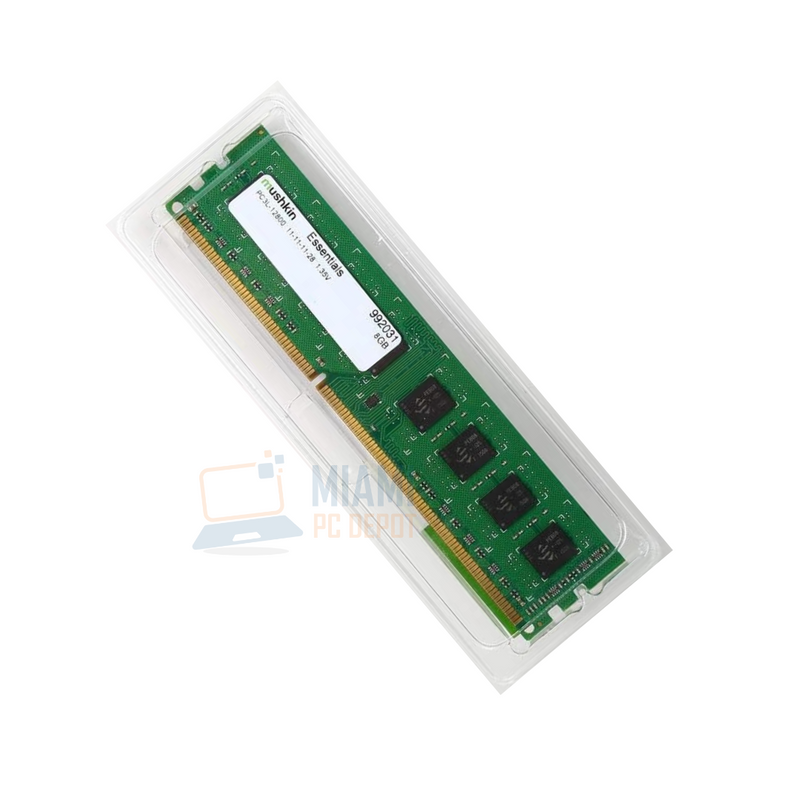 NUEVO 8GB / DDR3L UDIMM 1600Mhz - 1.35v Memoria de escritorio Módulo único DIMM Mushkin Essentials