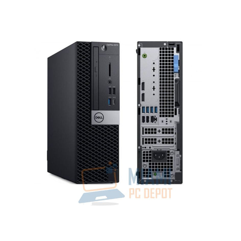 Dell 5070 Desktop (SFF) | i5 7th Gen | 16GB DDR4 RAM | 240GB SSD Solid State + 500GB HDD |  22" Wide Dell Monitor with Stand (Renewed)