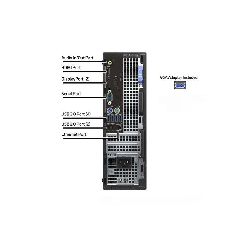 Dell 5070 Small Desktop  (SFF) | i5 9th Gen | 16GB DDR4 RAM |240GB SSD Solid State + 500GB HDD |  (Renewed)