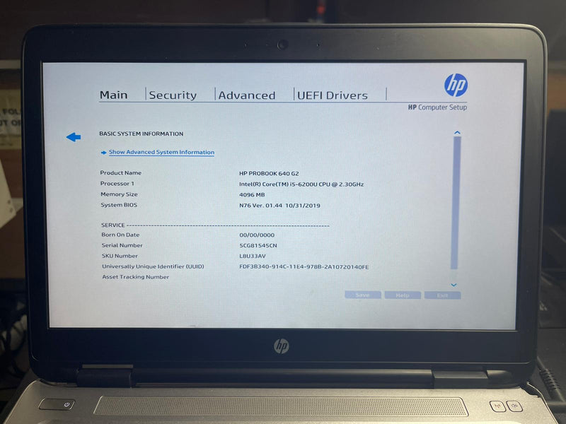HP Laptop ProBook 640 G2 , Intel Core i5-6300U, 8GB DDR4 Memory, 500GB HDD, DP, VGA, USB 3.0, NO OS (Renewed) Grade C