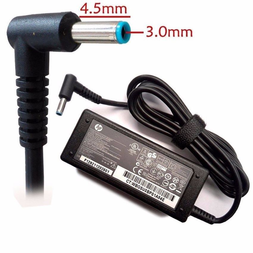HP 4.5mm 65w AC Adapter with 2 meter Power Cord Original (Renewed)